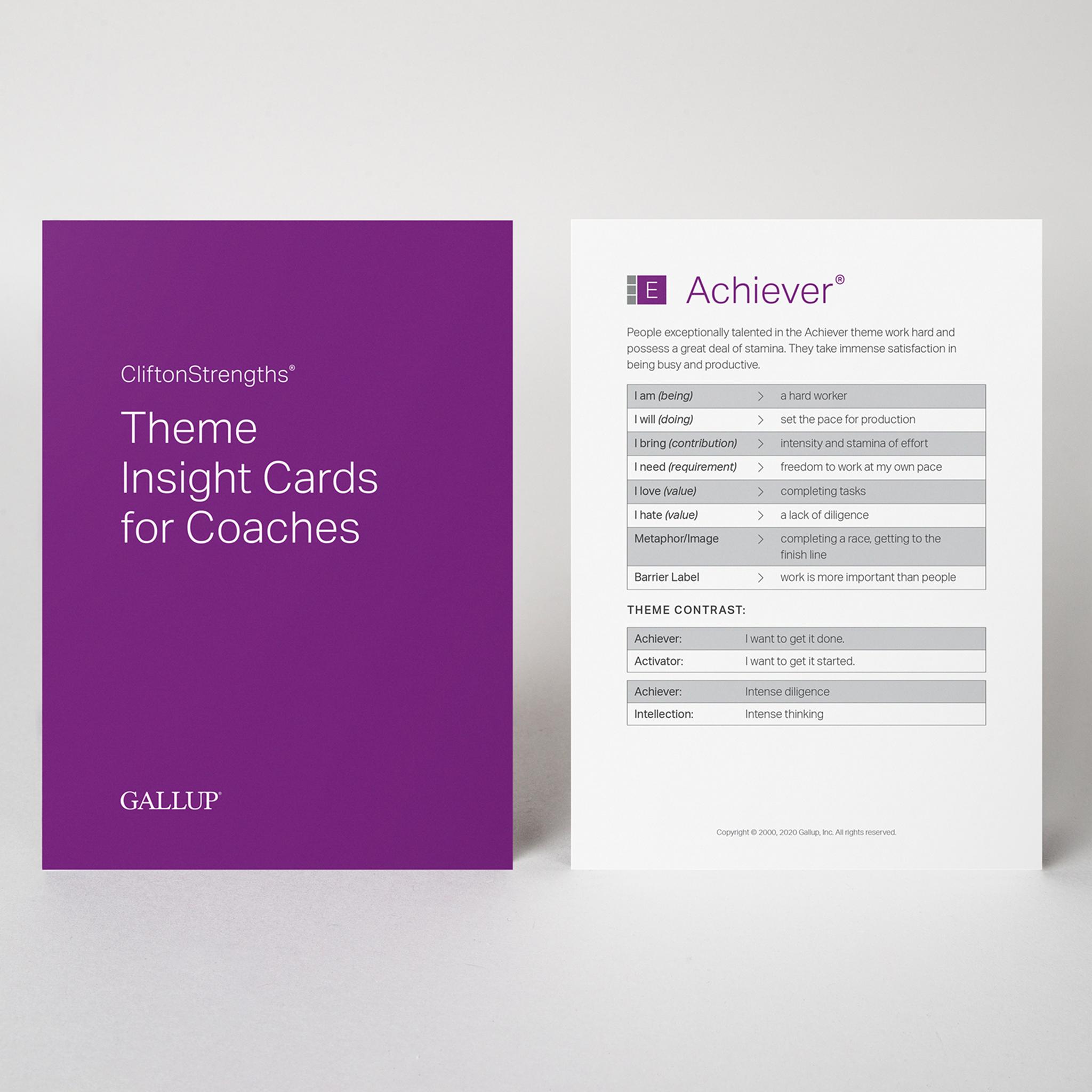 CliftonStrengths Theme Insights Cards for Coaches (Print) | en-us - Gallup
