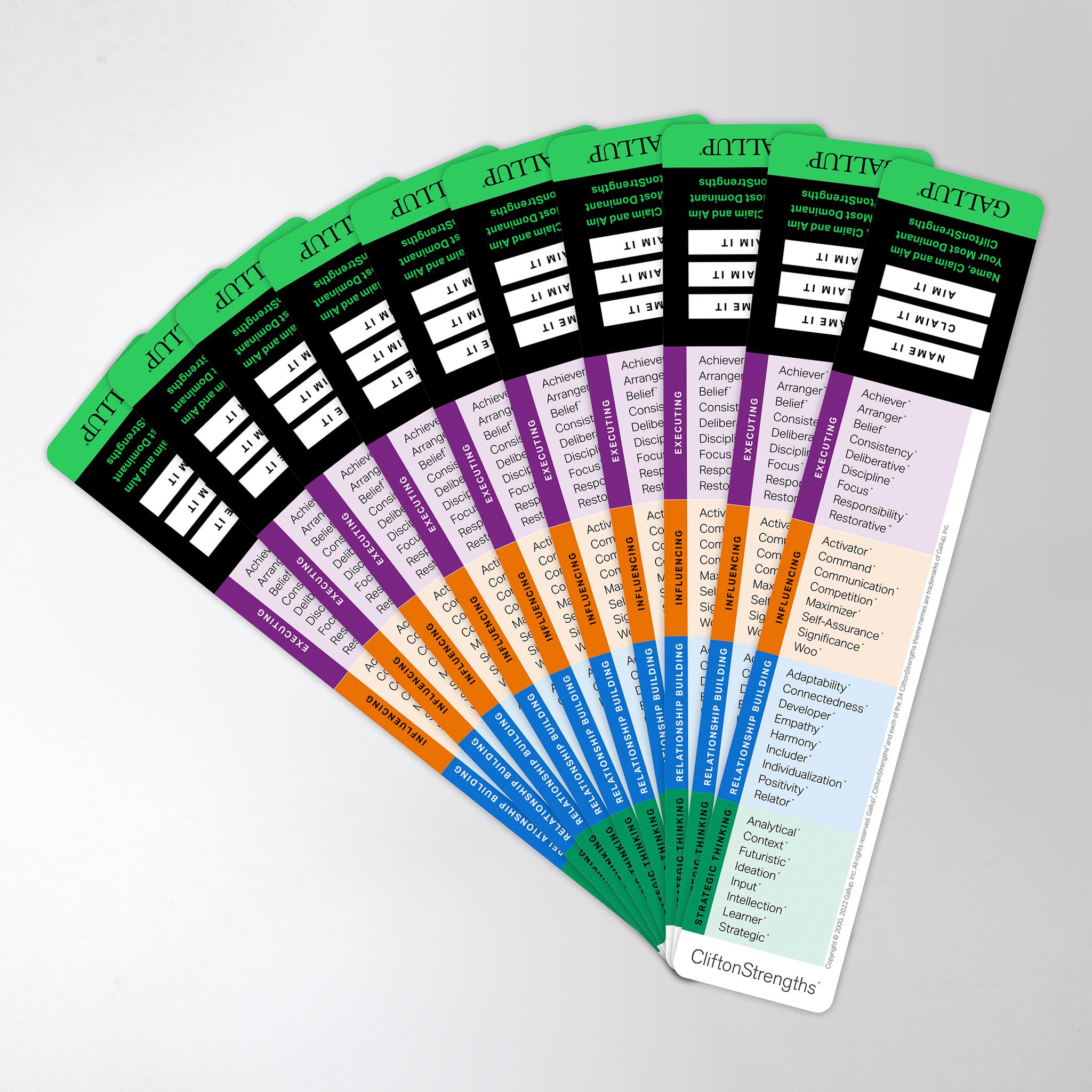 CliftonStrengths Bookmark (Set of 10) en us Gallup