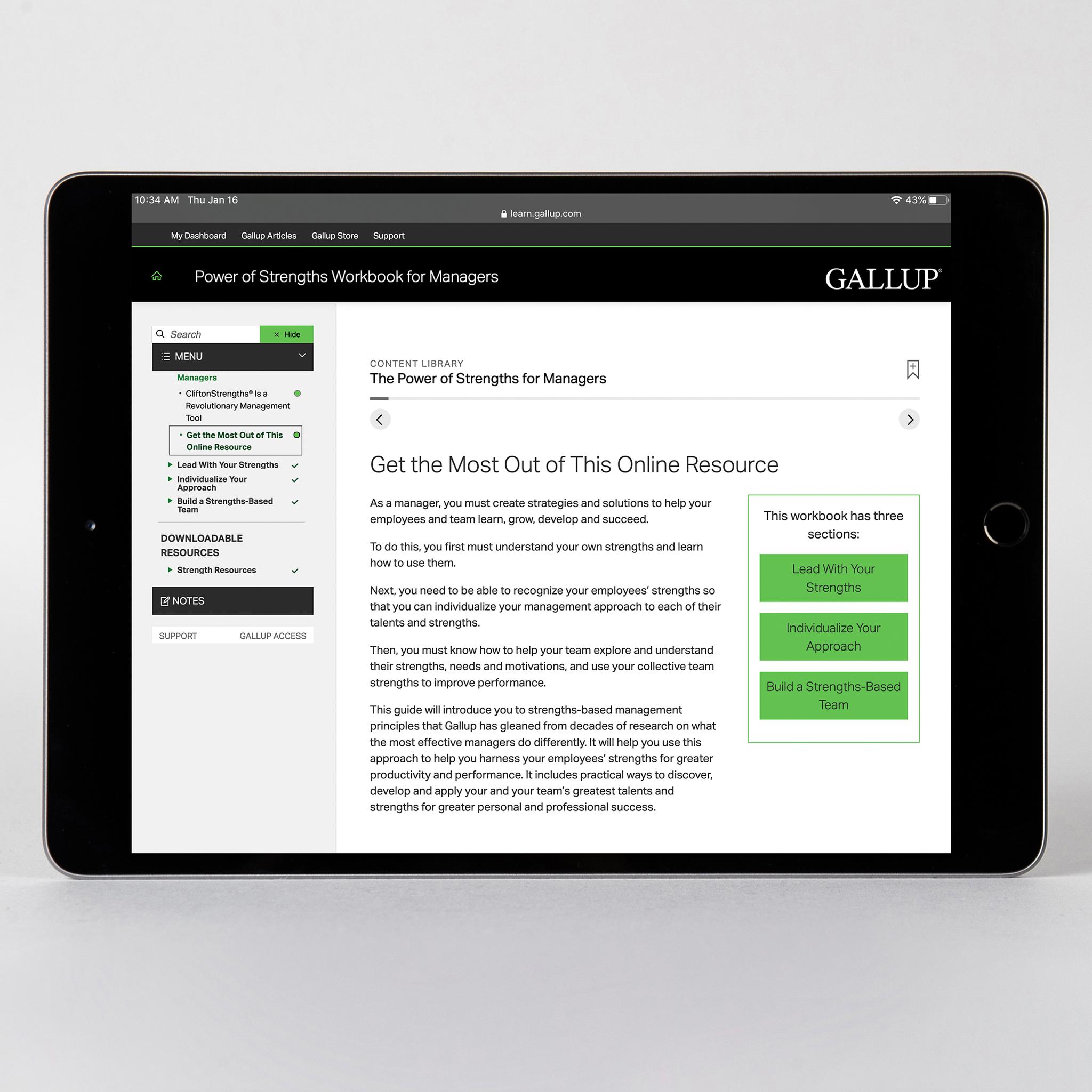 Power of Strengths Workbook for Managers (Digital) en us Gallup